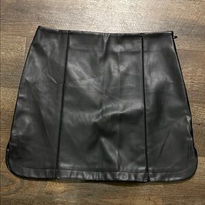 Eesome Black Faux Leather Mini Skirt